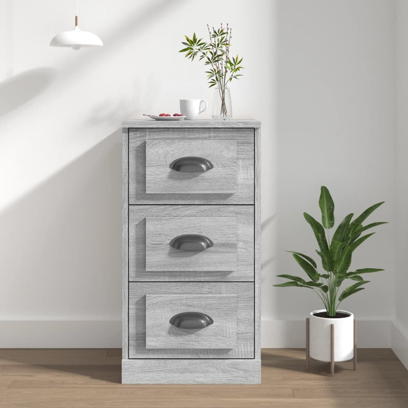 Buffet sonoma gris 36x35,5x67,5 cm bois d'ingnierie