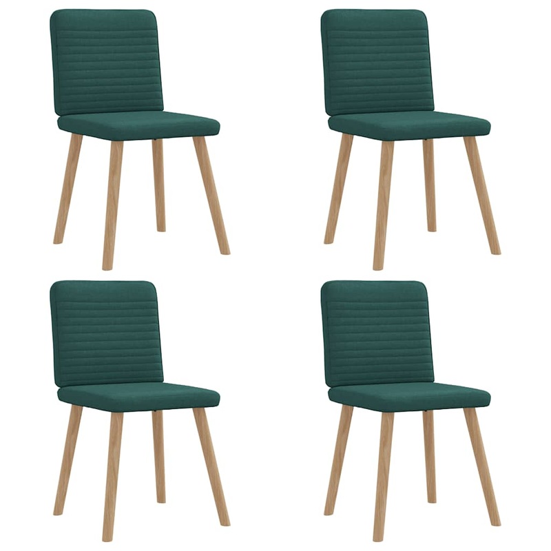 Chaises  manger lot de 4 vert fonc tissu