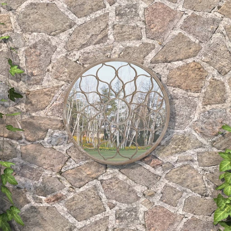 Miroir de jardin Sable 40x3 cm Fer Rond utilisation extrieure