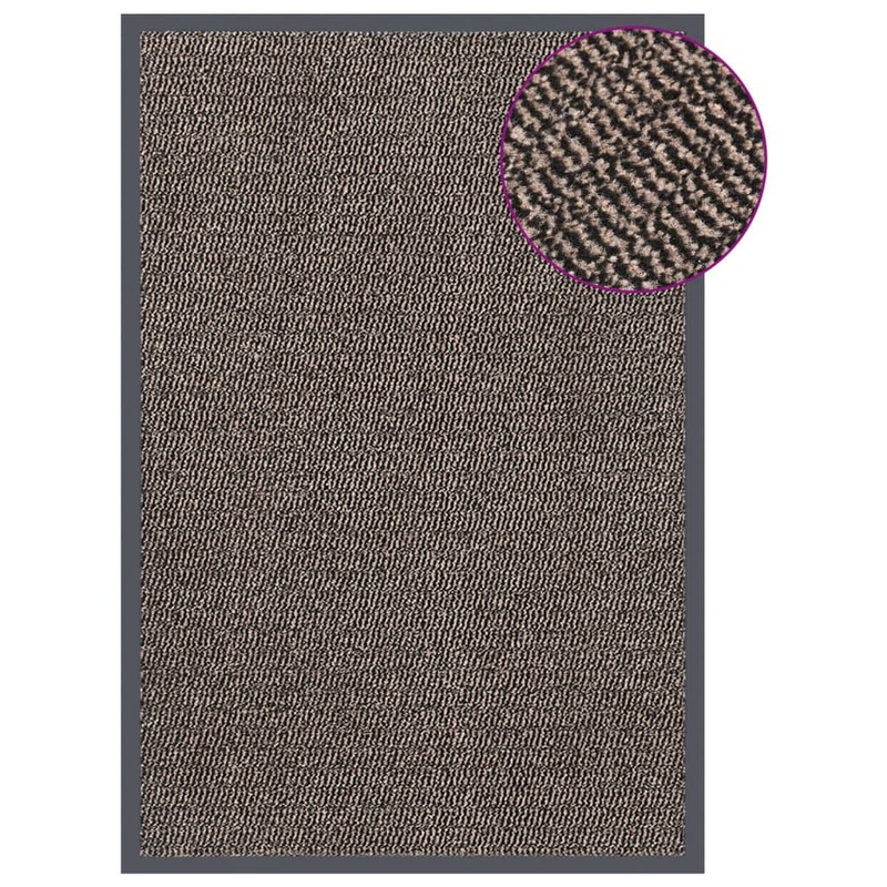 Paillasson touffet 80x120 cm Marron fonc