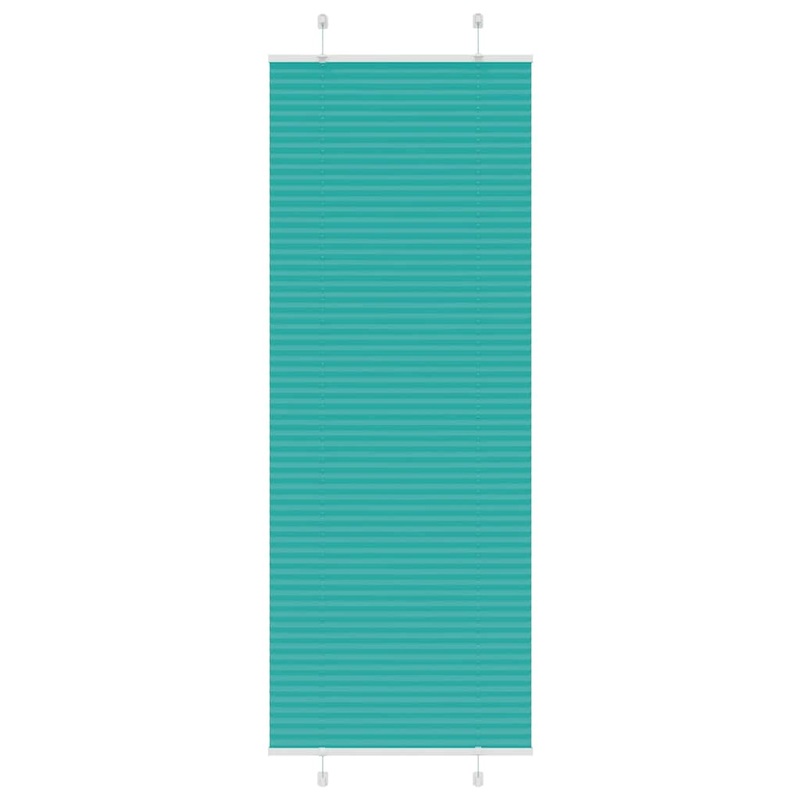 Store pliss vert ptrole 75x200 cm largeur du tissu 74,4 cm