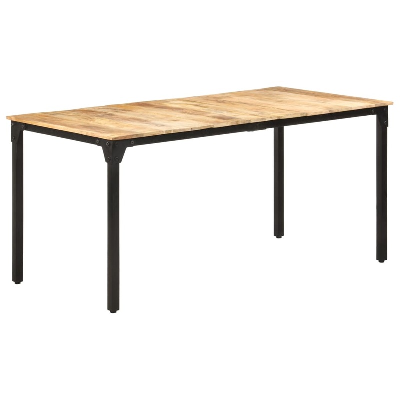 Table de salle  manger 160x80x76 cm Bois de manguier brut