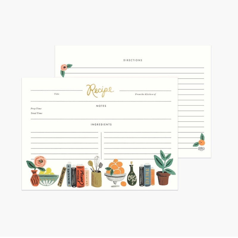 Kitchen Shelf Recipe Cards - 12 Pack
