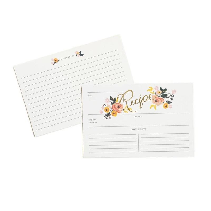 Peony Recipe Cards - 12 pack