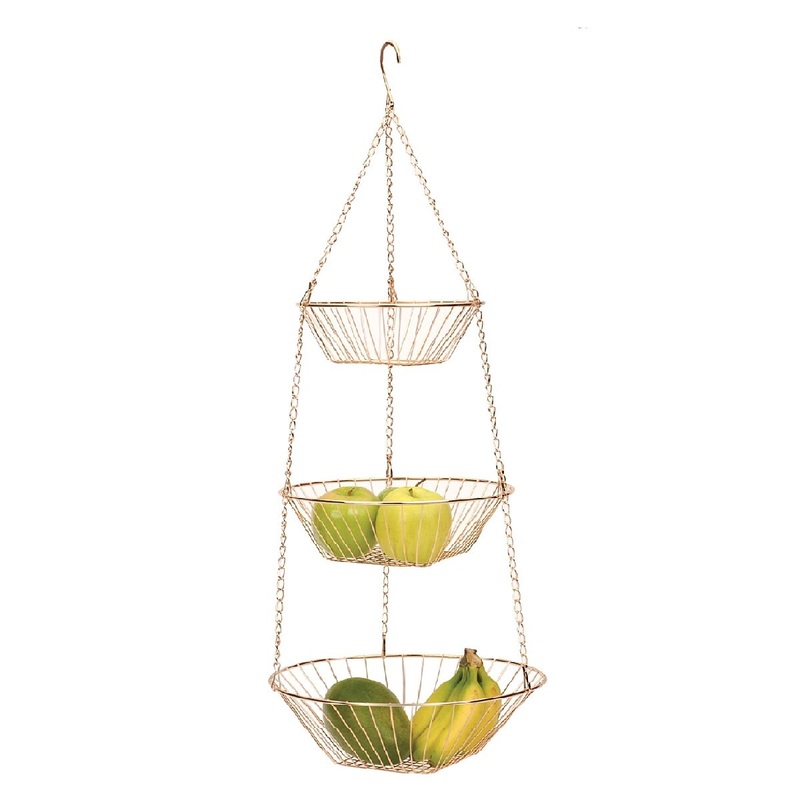 3-Tier Hanging Baskets - Copper