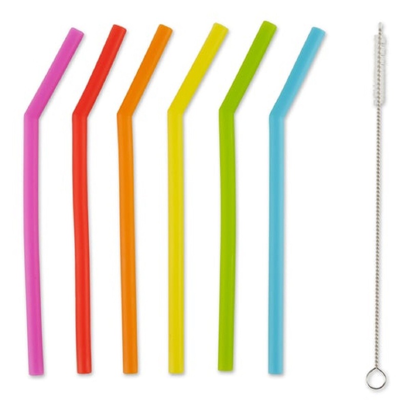 6" Silicone Straw Set