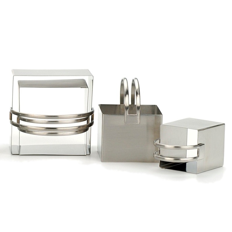 Plain Square Biscuit Cutters - Set of 4