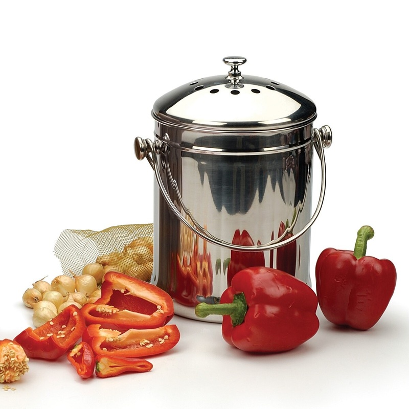 Stainless Steel Compost Pail - 1-Gallon