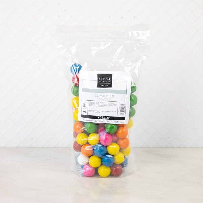 Assorted Colors 1" Gumballs - 2 Lb Bag
