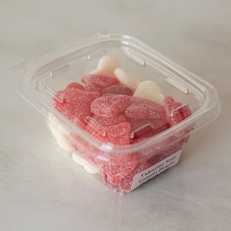 Sour Gummi Hearts - 12 Oz Container