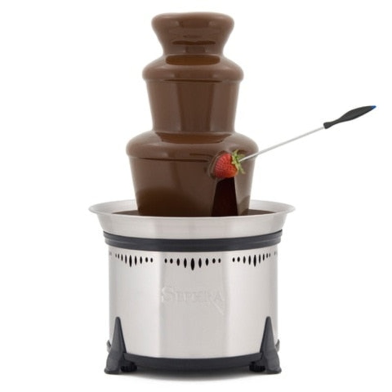 19'' Elite Home Fondue Fountain - Brushed Stainless Steel