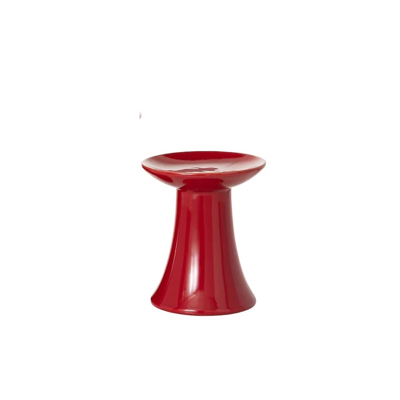 7" Red Ceramic Casual