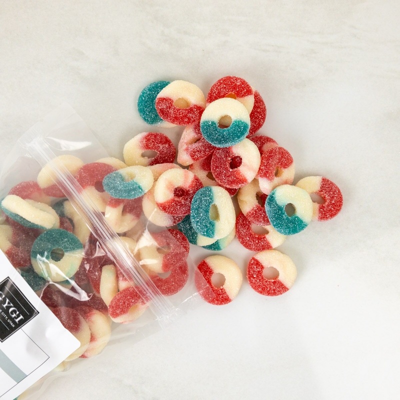 R/W/B Gummi Freedom Rings - 12oz