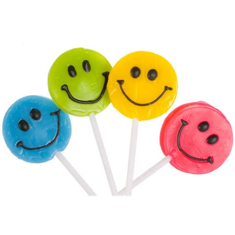 Teeny Happy Face Lollipop