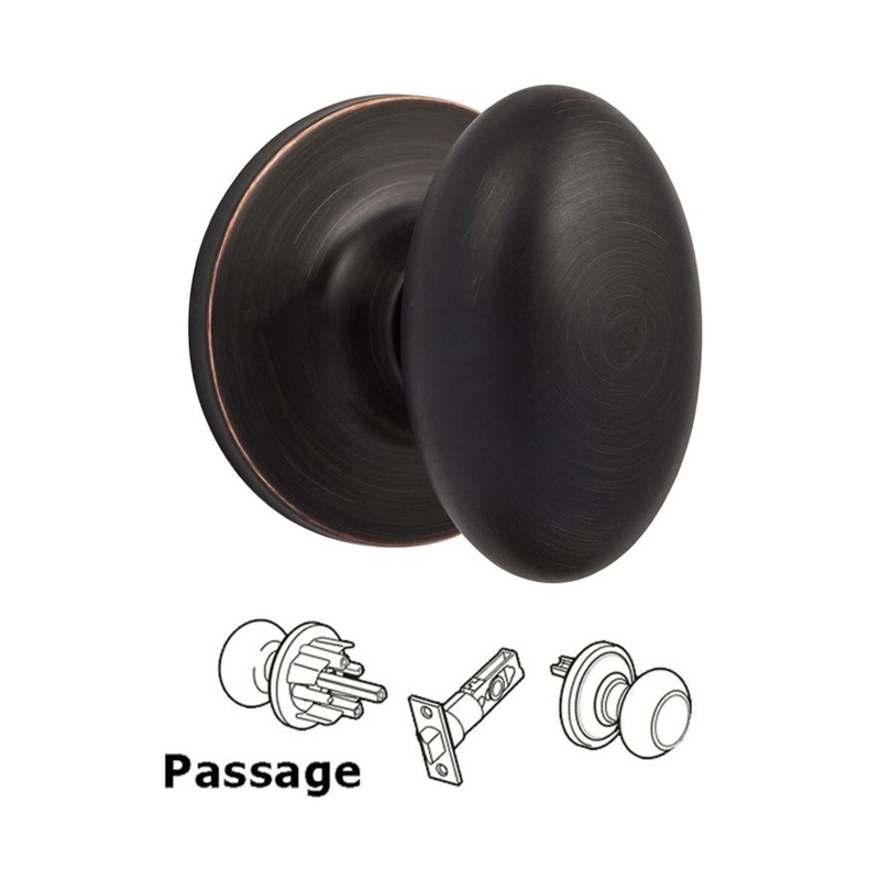 Arapaho Passage Egg Knob-Dark Bronze