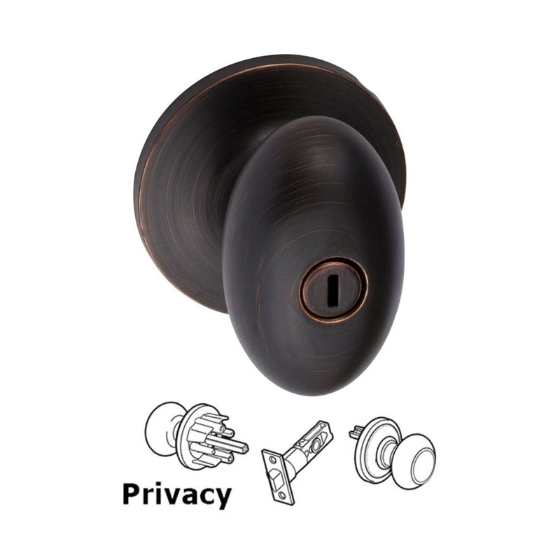 Arapaho Privacy Egg Knob-Dark Bronze