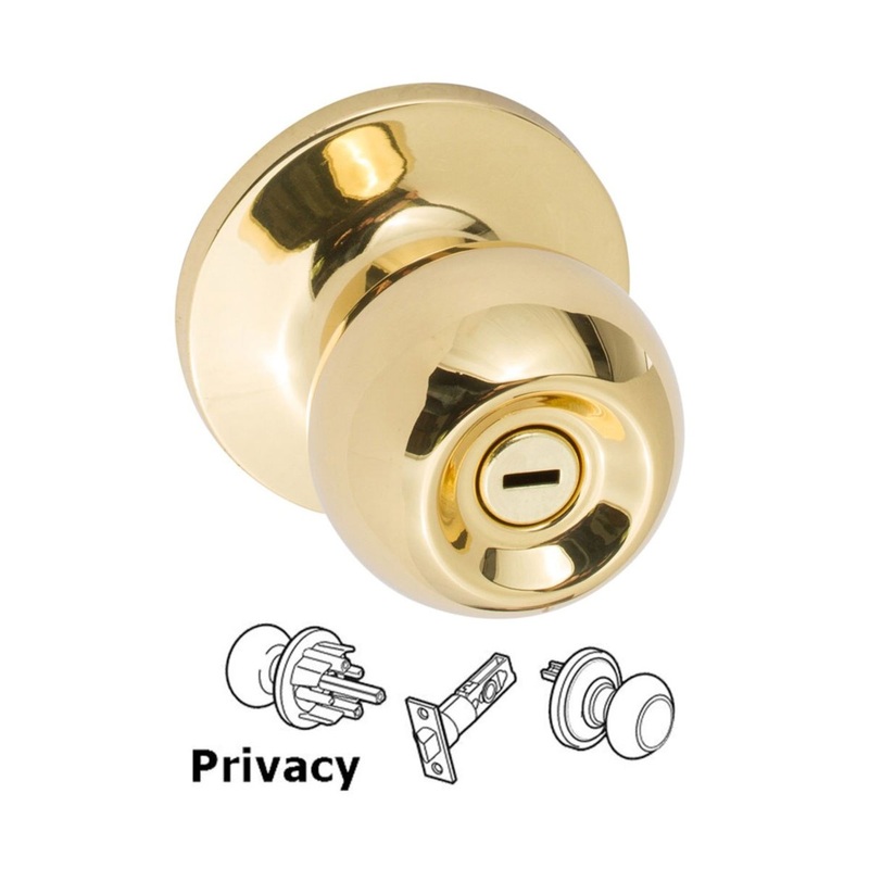 Tahoe Privacy Knob-Polished Brass