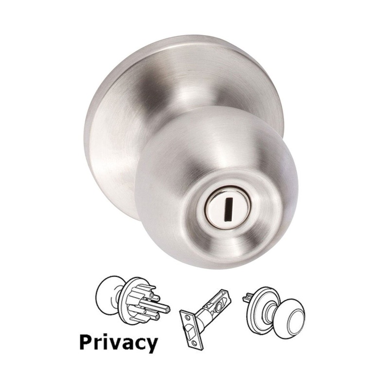 Tahoe Privacy Knob-Satin Stainless