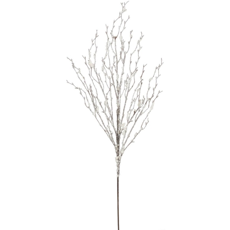 Twig with Snow and Glitter Spray