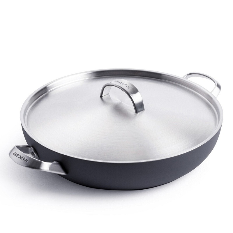 11" Nonstick Everyday Pan with Lid and 2 Side Handles