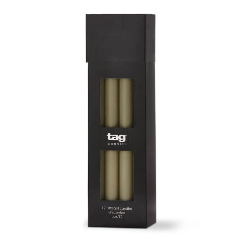 12" Straight Candle - sage