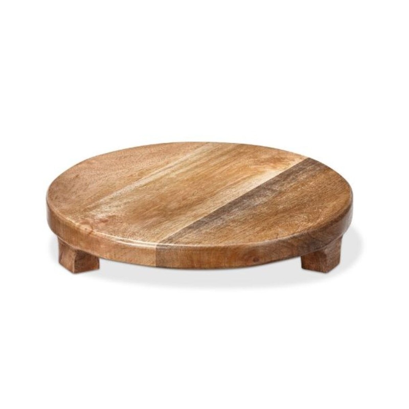 Footed Round Board- Natural