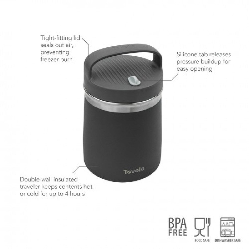 2 qt Black/Stainless Ice Cream Tub
