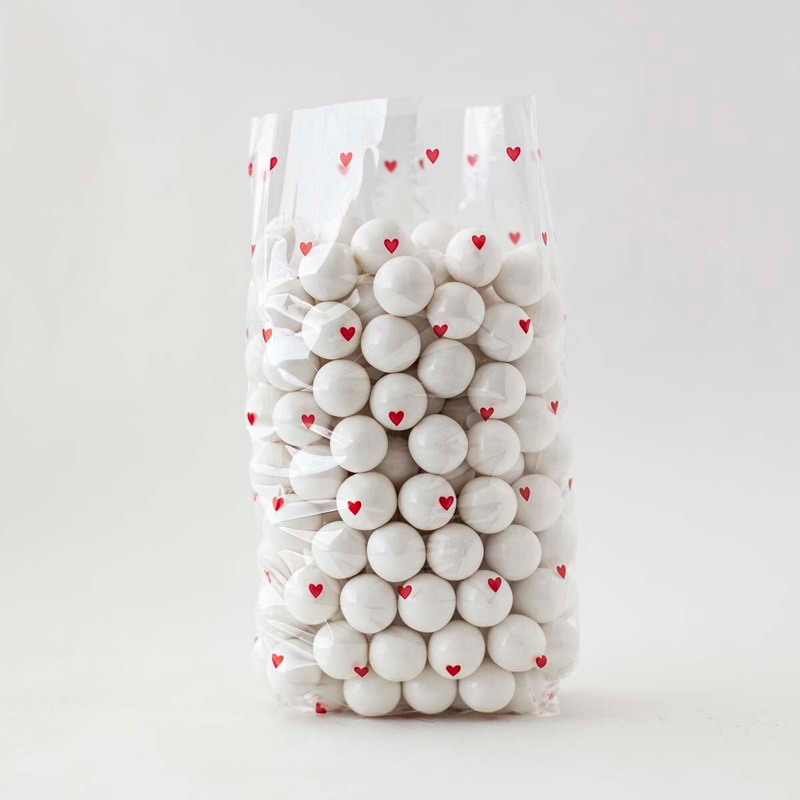 Baby Red Hearts Cellophane Bag - C4