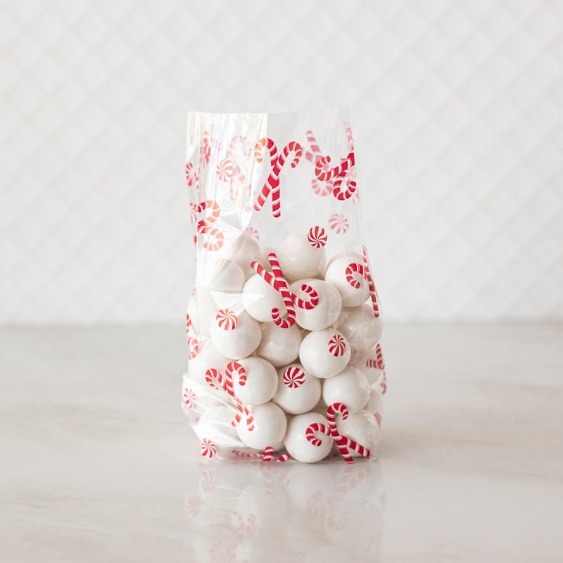 Christmas Mint Cellophane Bags - C1