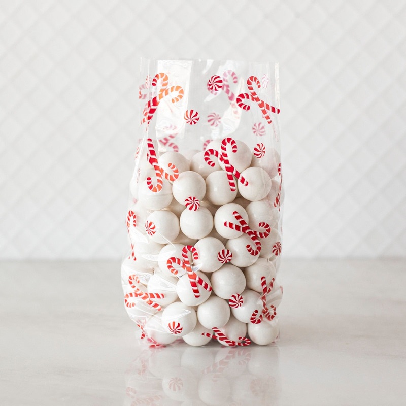 Christmas Mint Cellophane Bags - C2