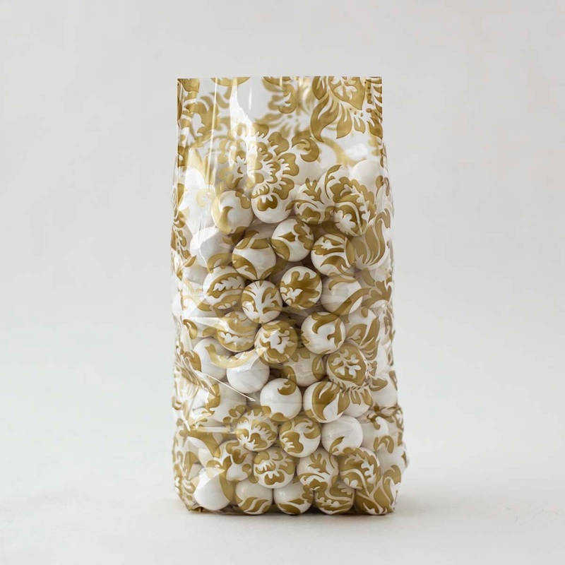 Gold Damask Cellophane Bag - C4