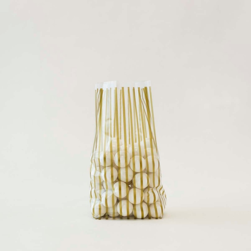 Gold Vertical Stripe Cellophane Bag - C2