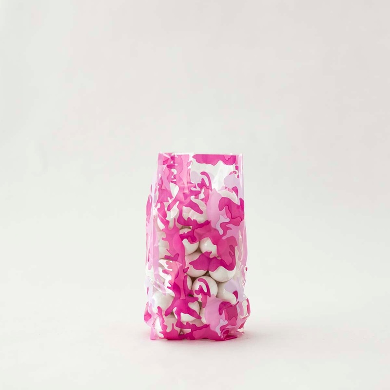 Pink Camo Cellophane Bag - C1