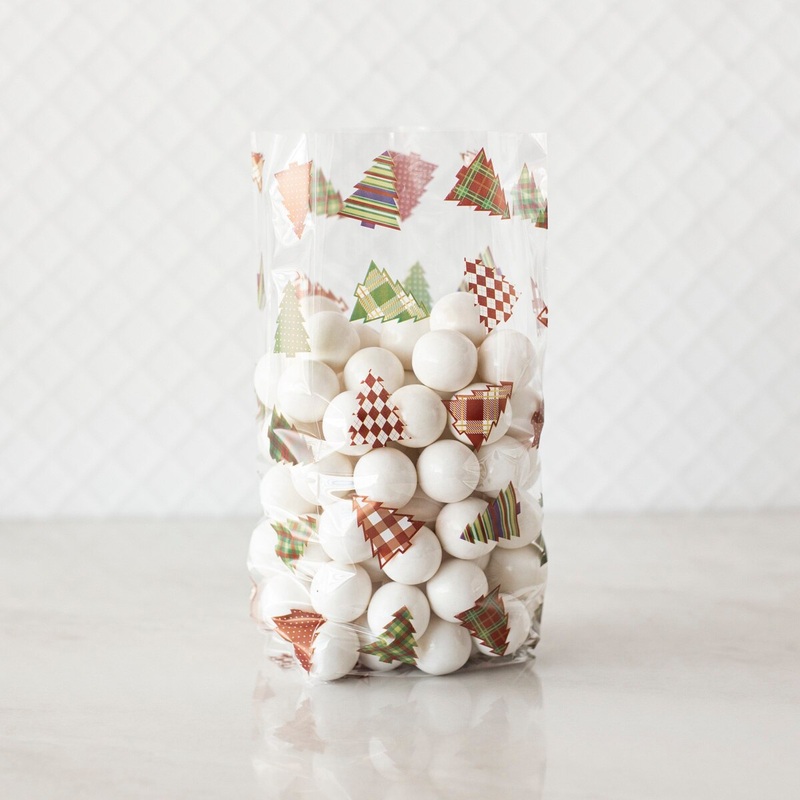 Plaid Trees Cellophane Bags - C2