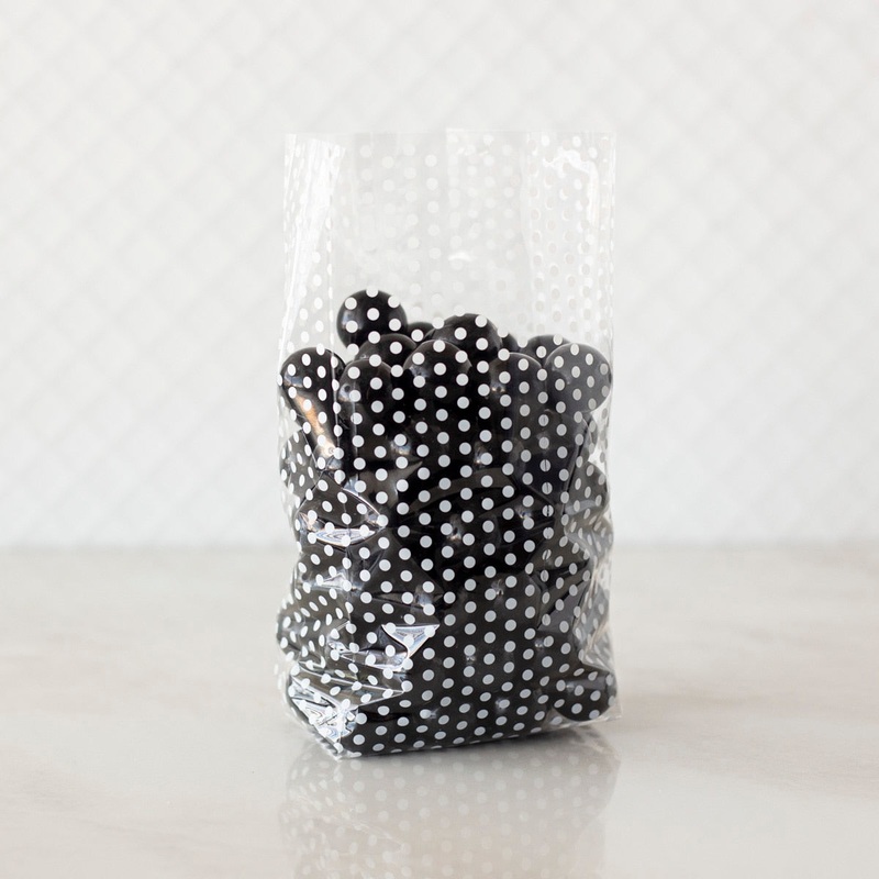 Small White Dot Cellophane Bag - C2