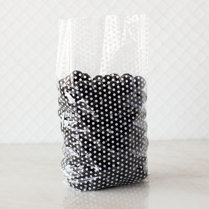 Small White Dot Cellophane Bag - C4