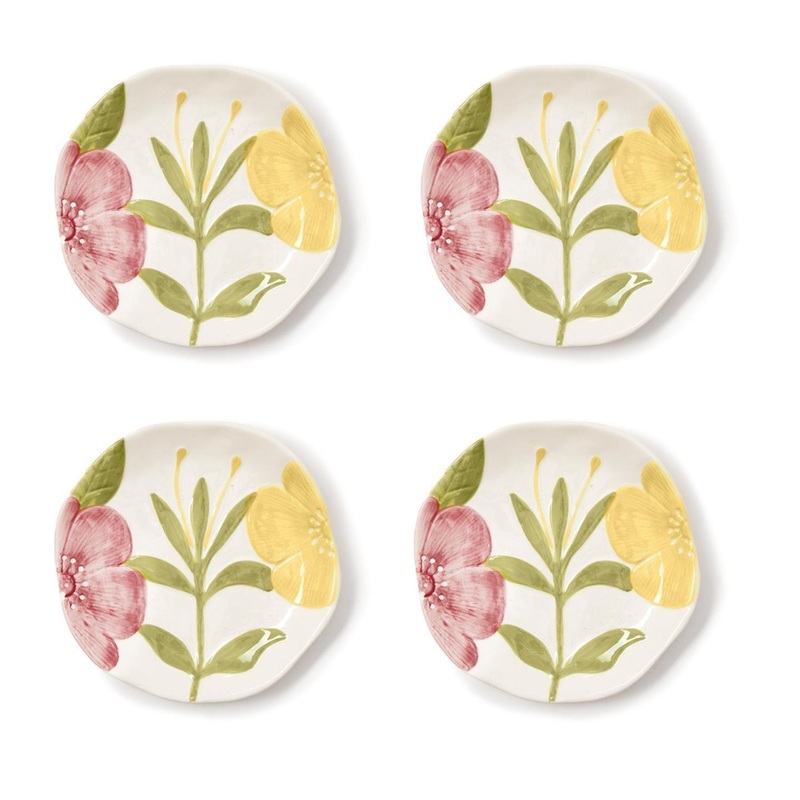 Floral Tidbit Plates