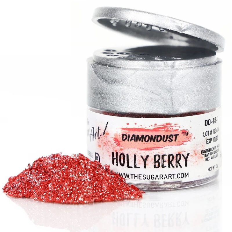 Diamond Dust Edible Glitter - Holly Berry