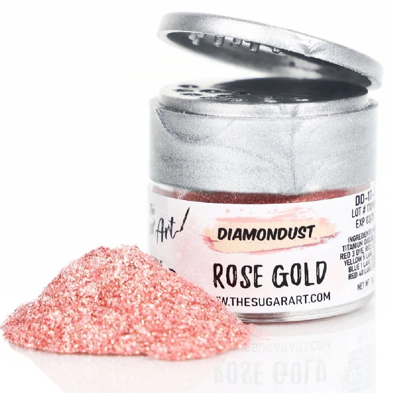 Diamond Dust Edible Glitter - Rose Gold