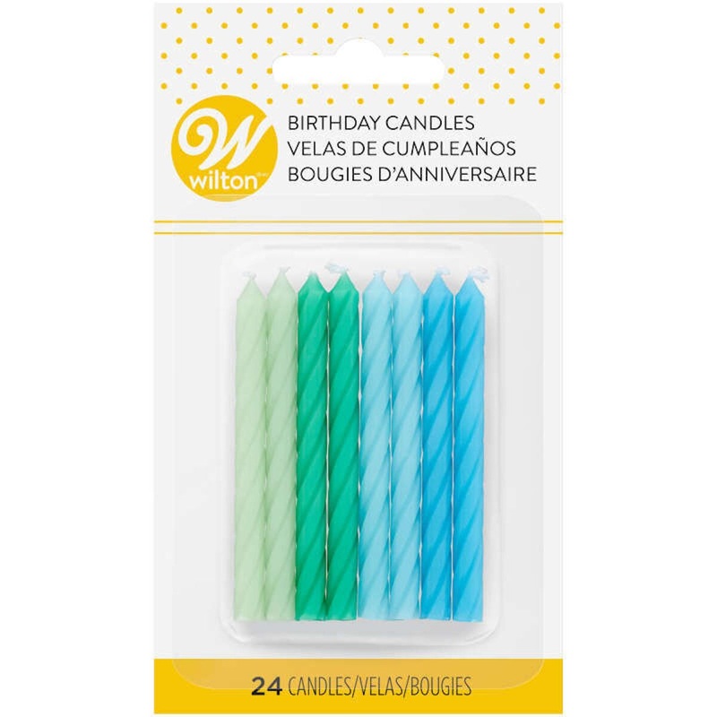Cool Ombre Birthday Candles - 24-Count