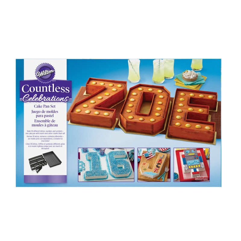 Numbers and Letters Cake Pan Set - 10-Piece