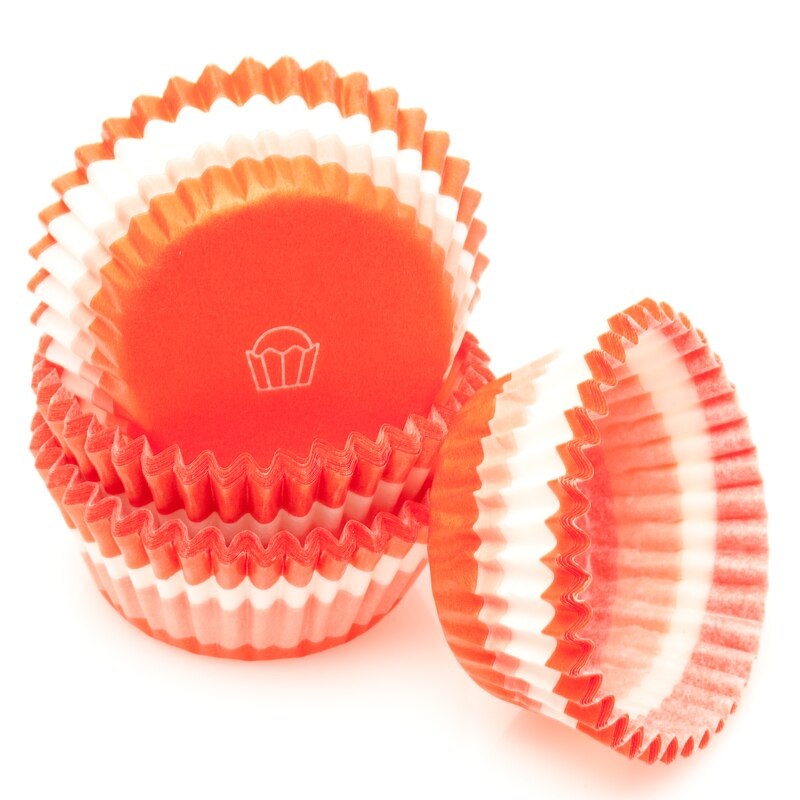Pink/Red Swirl Baking Cups 50 ct. - Mini Size