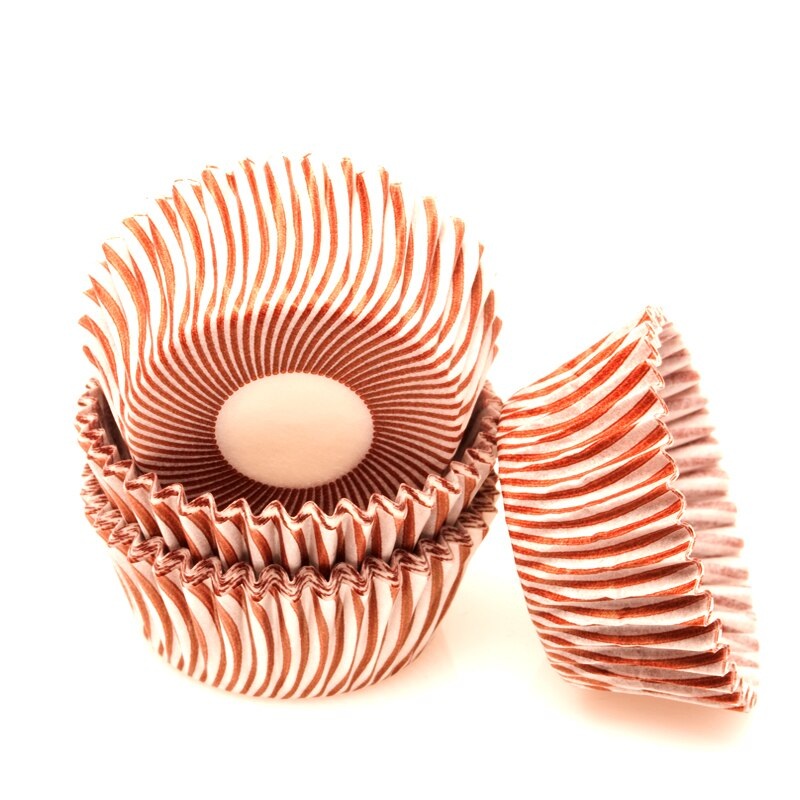 Red Pisa Stripe Baking Cups 50 ct. - Mini Size