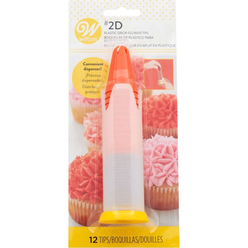 Disposable 2D Closed Star Piping Tip w/ Dispenser - 12 Count