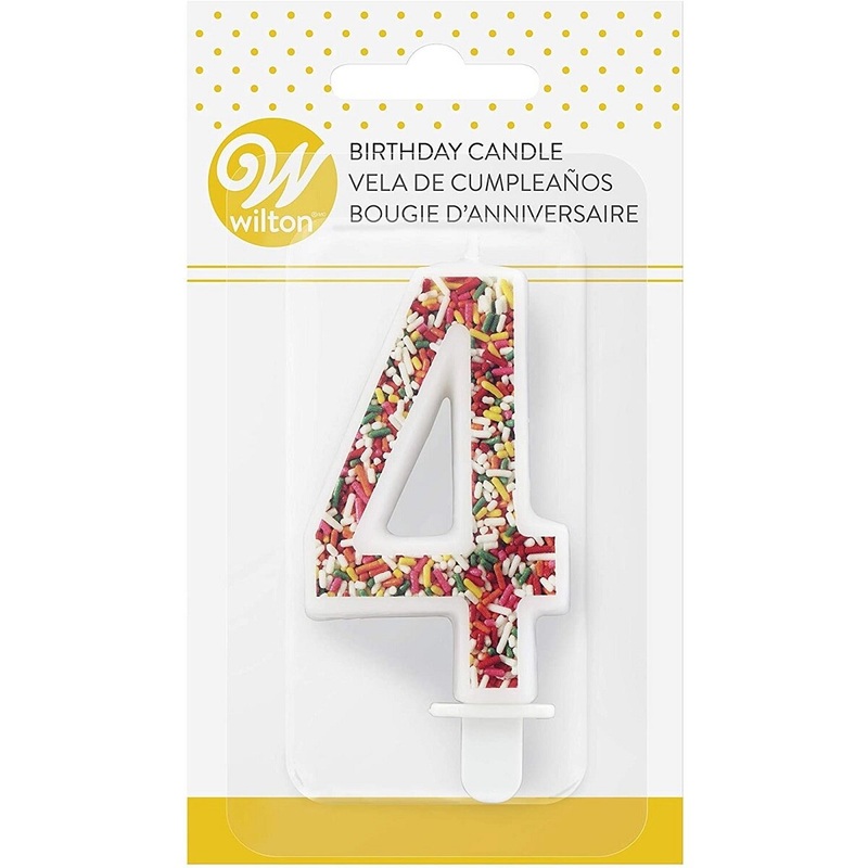 Trendy Birthday Candle- Number 4