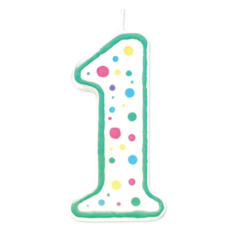 Wilton Green Numeral Candle "1"