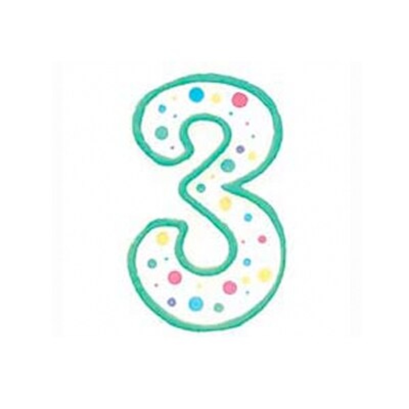 Wilton Green Numeral Candle "3"