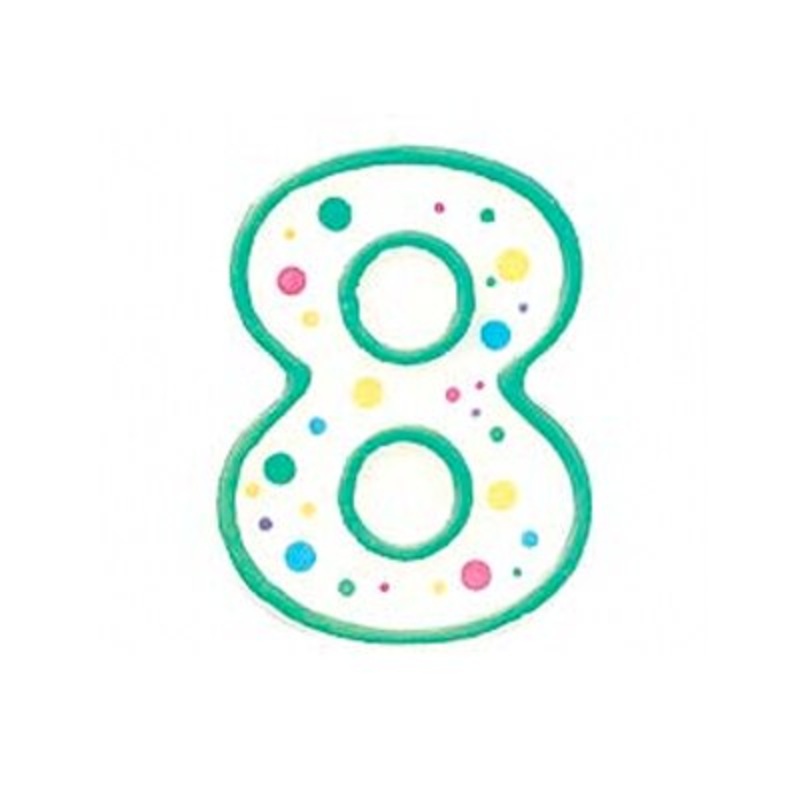 Wilton Green Numeral Candle "8"