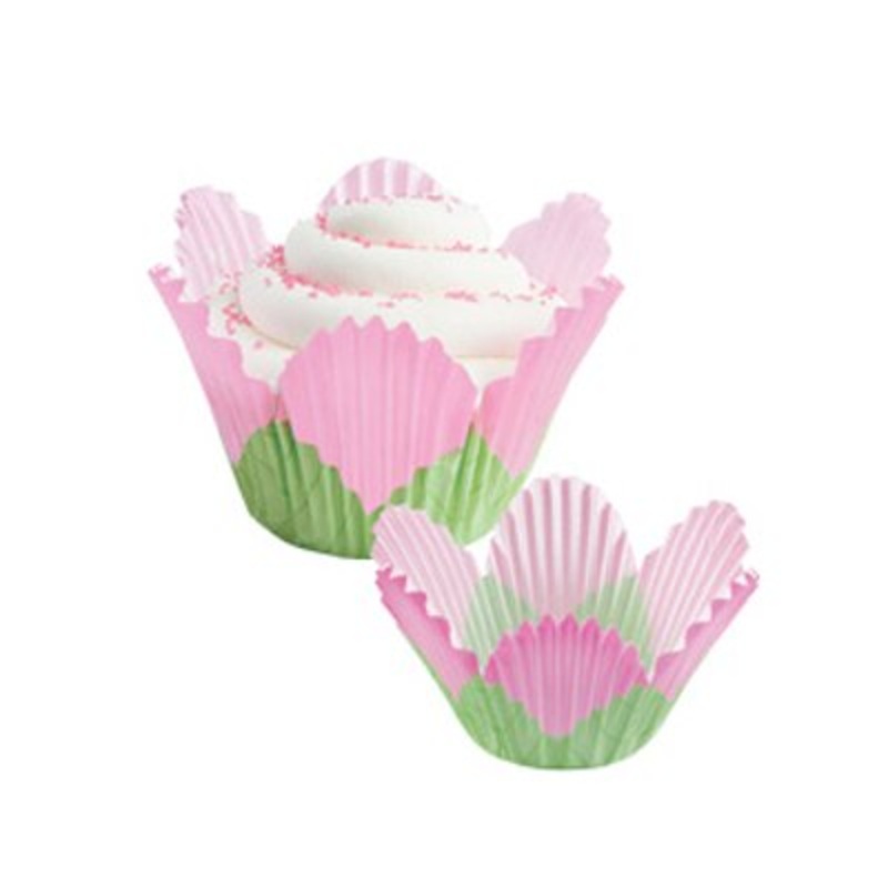 Wilton Pink Petal Baking Cups - 24 Ct