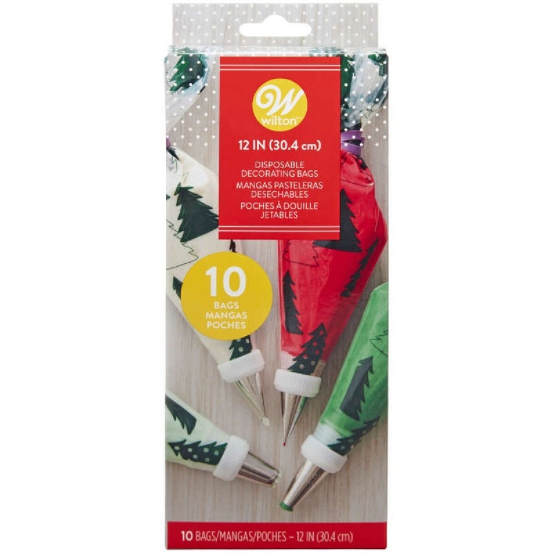 12" Christmas Tree Disposable Decorating Piping Bag